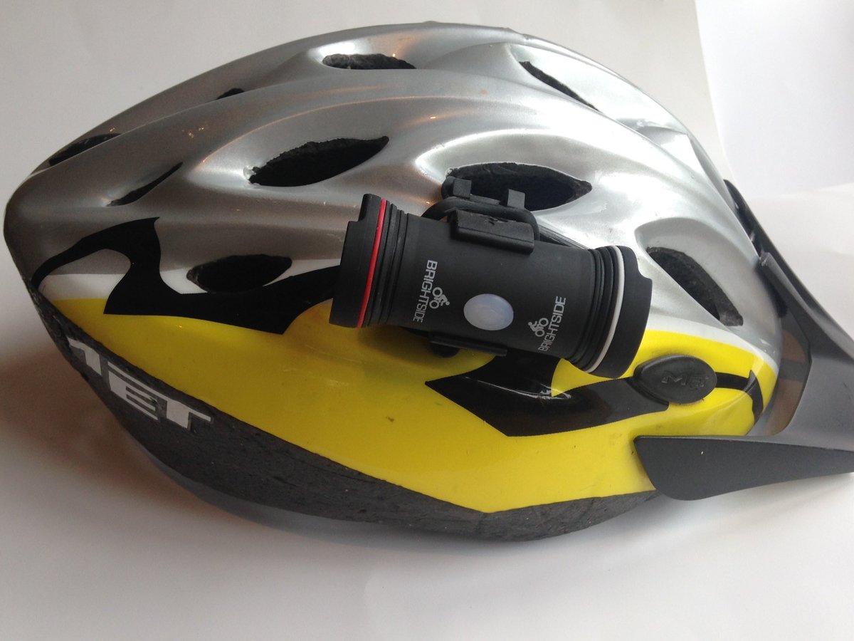 Topside helmet light £29.99. 60 lumen be seen lights. <a href="/brightsidebike/">www.brightside.bike</a> @HalfordsCycling                     Be Bright on Your Bike