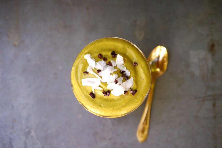 IndigoHerbs's tweet photo. #Turmeric &amp; #Banana Angel Delight, a naturally sweet #dessert with a healthy kick! @FodderandPlonk #recipe https://t.co/nDhANBUbEs https://t.co/aW1c7EOu9V