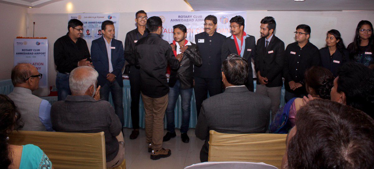 RCAZANKAR's tweet photo. ROTARY CLUB OF AHMEDABAD AIRPORT &amp; ROTARACT CLUB OF AHMEDABAD ZANKAR INSTALLATION CEREMONY 2017-18.
@Rotary @RCAZANKAR @Rotaract3054 https://t.co/lwPgpVSMcf