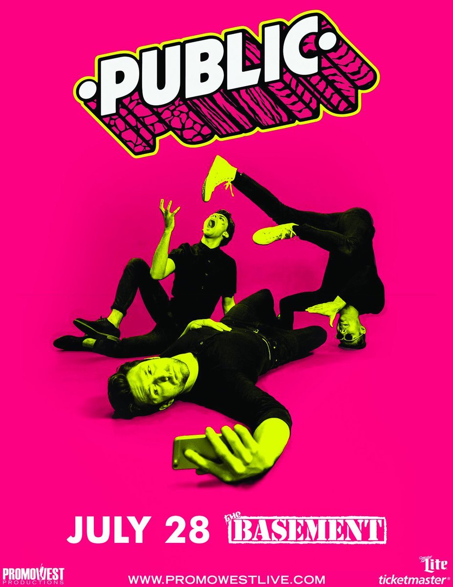 promowestlive's tweet photo. TONIGHT / @PUBLICTHEBAND w/sg @PlayingToVapors at @BasementCbus! Tickets $14: https://t.co/XloexBIW4c
Doors open at 7! https://t.co/Rxjpm6i0gg