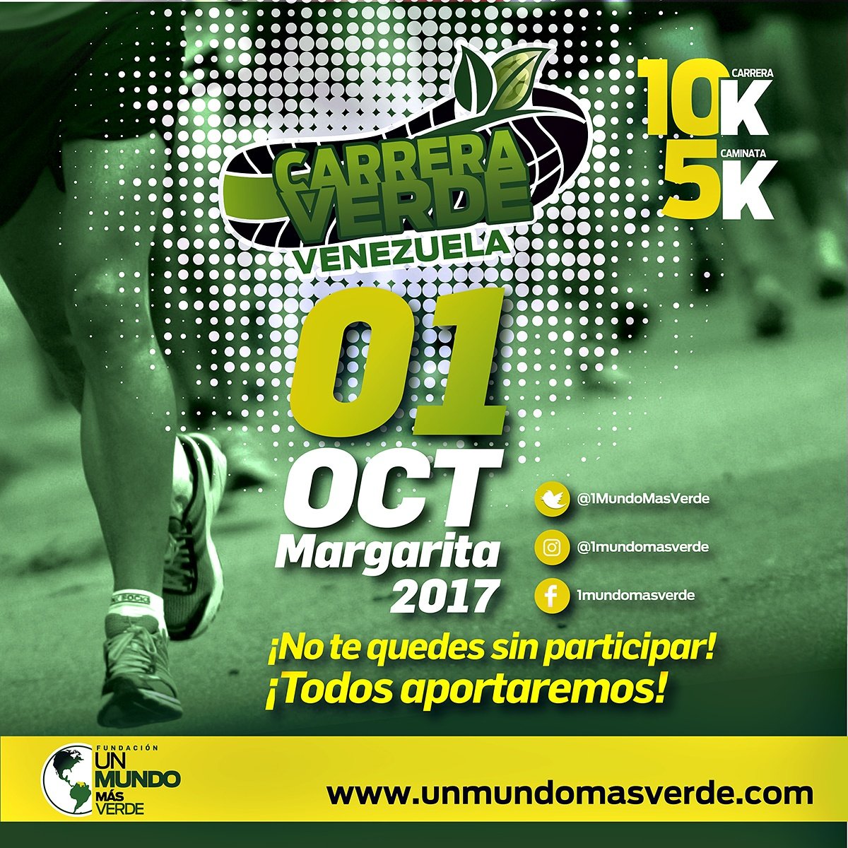 1mundomasverde's tweet photo. La Carrera Verde planificada para el 1 de octubre está certificada por la Federación Venezolana de Atletismo. https://t.co/7ZebSrN4Nf