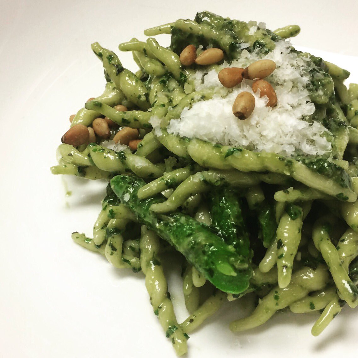 CIACaterina's tweet photo. #MainMenuMonday: our Trofie Pasta made with basil pesto, string beans, and potatoes #Caterina #Lunchgram #MainMenuMonday https://t.co/EaTdUvAsGt