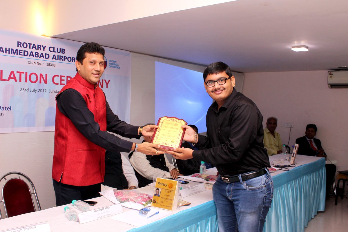 RCAZANKAR's tweet photo. CONGRATULATION RTR. Meet Shah FOR OUTSTANDING ROTARACTOR OF THE YEAR 2016-17. @Rotary @RCAZANKAR @Rotaract3054 @mshah03071995 https://t.co/FFnKEq47JR