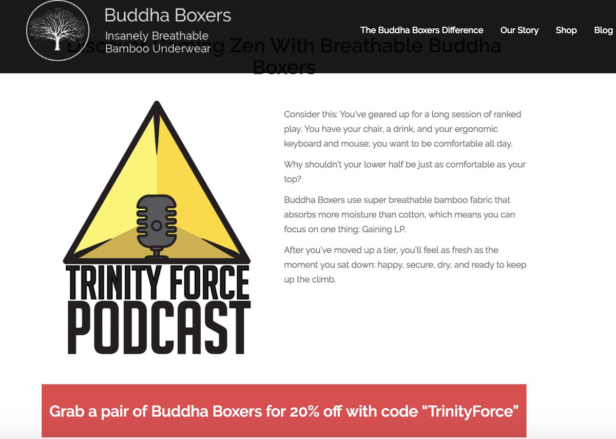 TForceNetwork's tweet photo. Were proud to be sponsored by @buddhaboxers! Take 20% off your order with code “TrinityForce” 

https://t.co/E6MT2IdNwX https://t.co/lKMmrB9vNn