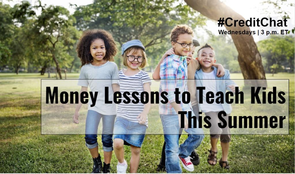 Experian's tweet photo. Summer is the perfect time to teach your kids about money. Join our #CreditChat for helpful tips. https://t.co/Bfrz8tfGy3 #FinLitSummer https://t.co/3lQX3NVyRF