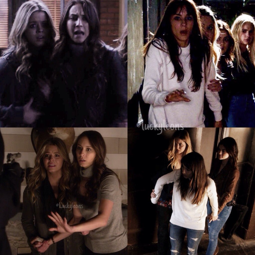 Luckyleons's tweet photo. Every time someone had a gun , Spencer protected Alison ❤️ if that's not #cousingoals I don't know what is. #pll #spalison https://t.co/tphol37jjB