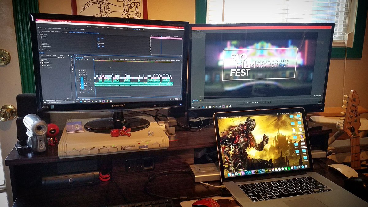 superimageltd's tweet photo. Working on our new editing setup on the promotional video for the #2017SLOIFF  #sloiff #adobepremiere #adobecc #editing #superimageltd https://t.co/lTmvkyEGcK