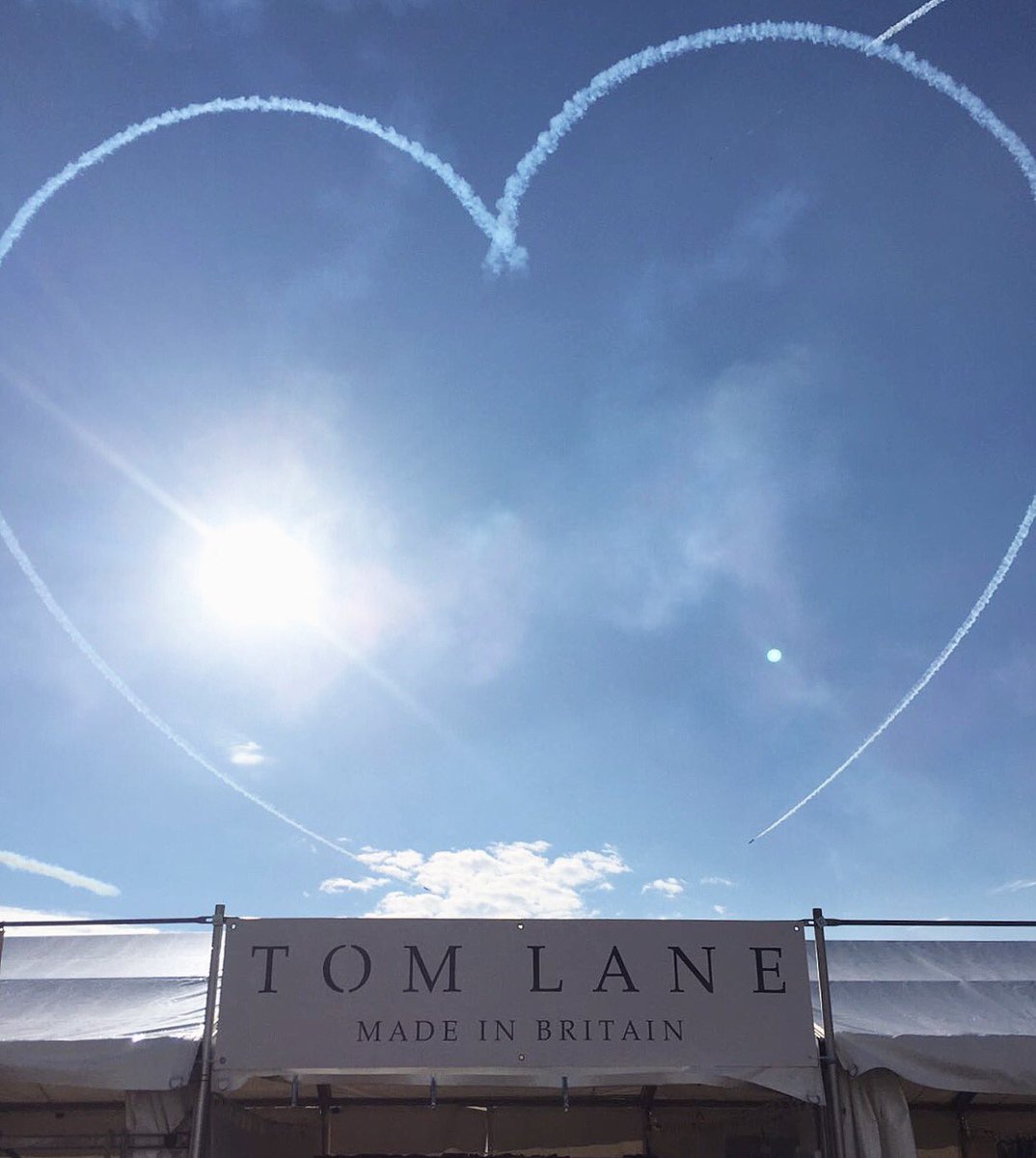 It was great to see The Red Arrows fly over the stand yesterday as we returned to @holkhamcfair 2 years after launching the company there.