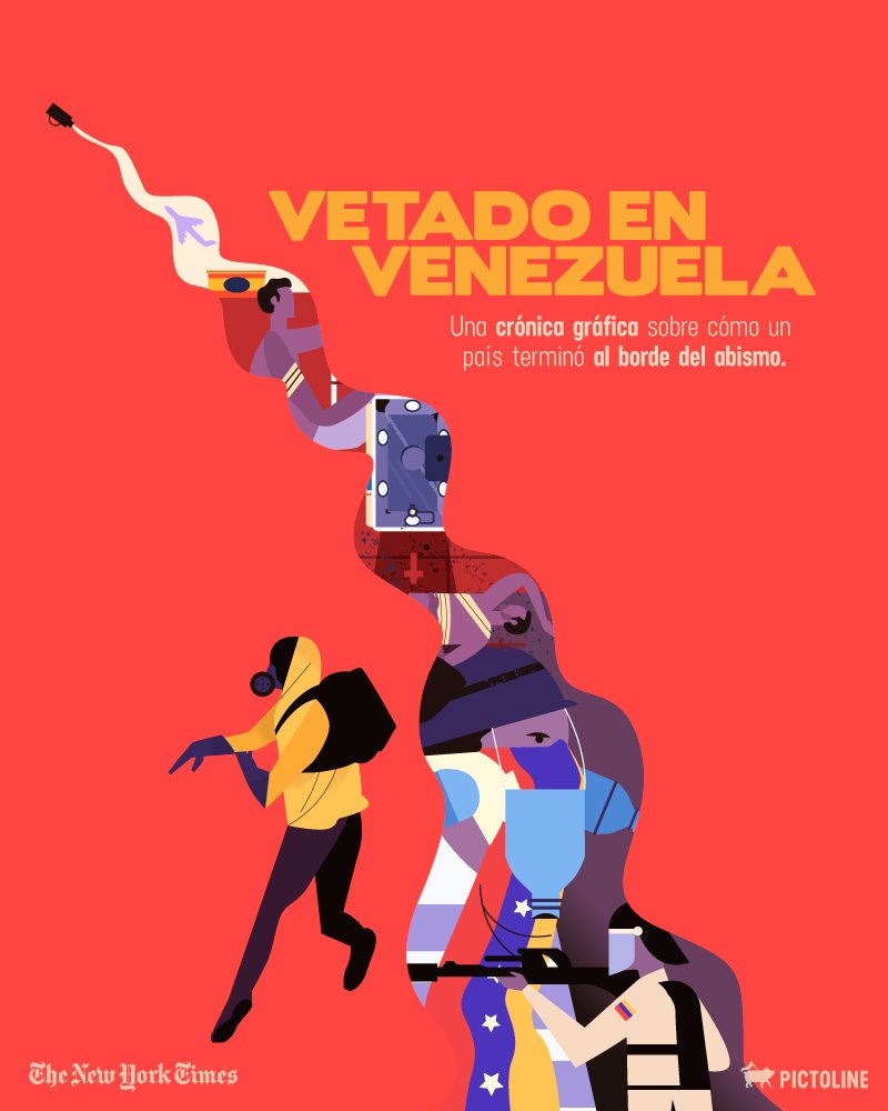 pictoline's tweet photo. “Vetado en Venezuela”, una crónica gráfica junto al New York Times sobre cómo un país terminó al borde del abismo: https://t.co/U6fc5vqTXZ https://t.co/GWhMueOfBI