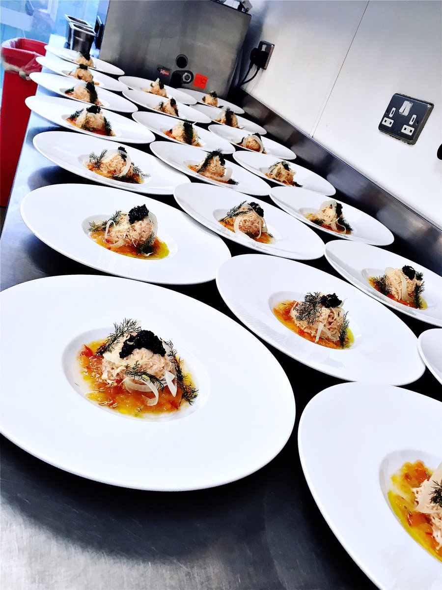 Cured Monkfish, Cornish Crab, Isle of Wight Tomato, Fennel &amp; Caviar. Ruinart Champagne dinner <a href="/aquashard/">aqua shard</a>