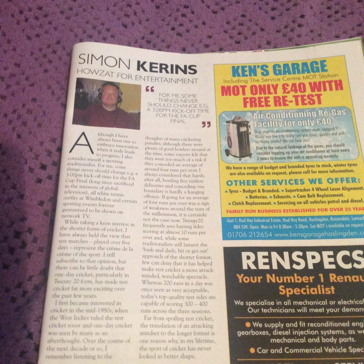 SKSportsCall's tweet photo. My column in the latest Local Journal, the premier free magazine covering Bolton, Bury, Ramsbottom, Rochdale and Rossendale. https://t.co/0fr9uLoVmk