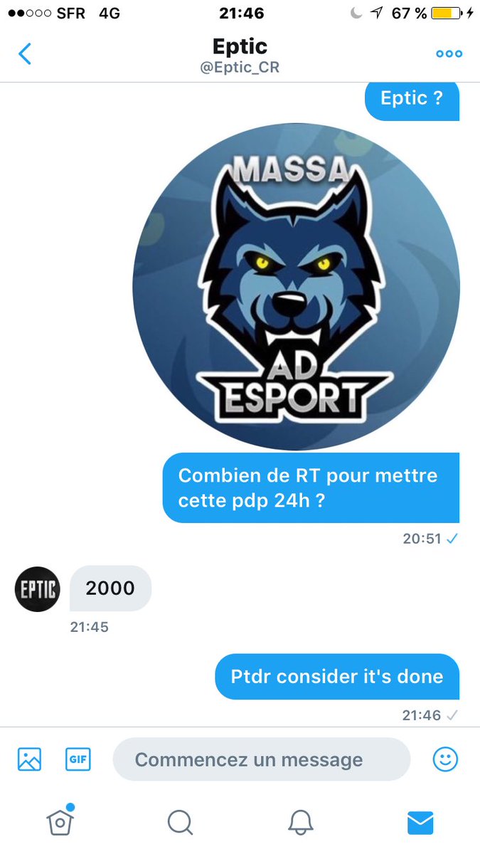 KrahnDesigns's tweet photo. Pour 2k RT @Eptic_CR met la pdp de son meilleur ami !! Go RT à chaque RT je fais gagner 10€ PayPal
rt plz @EmmanuelMacron https://t.co/mSLweqDldm
