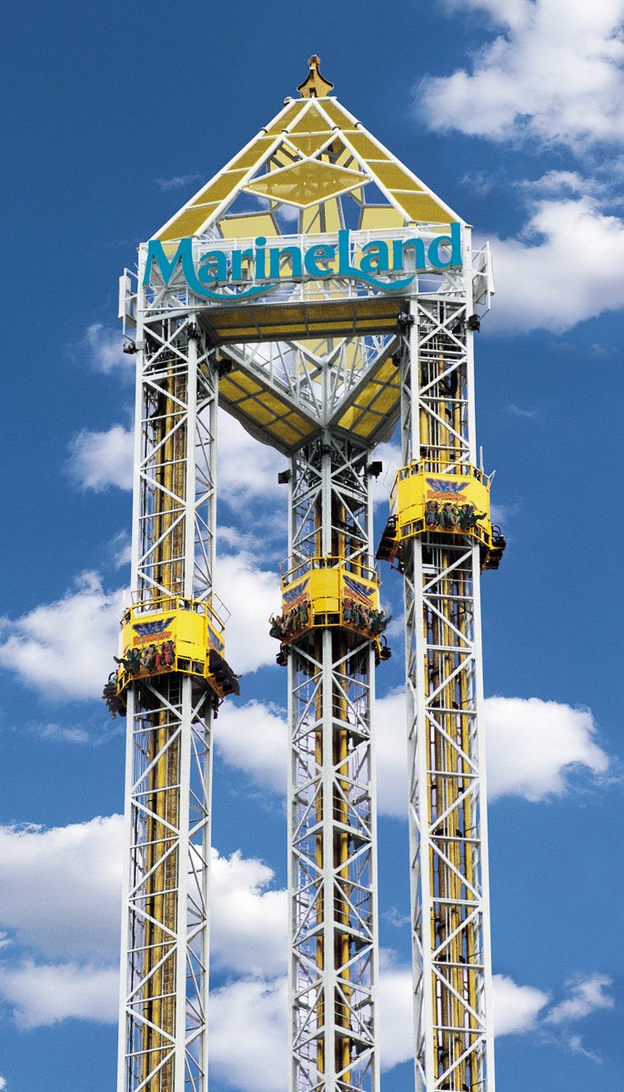 Sky Screamer takes riders over 450 ft. skyward. Are you brave enough to ride it?