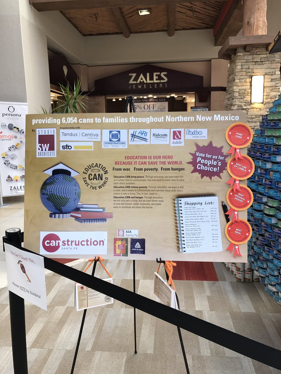 StudioSWArch's tweet photo. Did you guys catch this morning's @ABQJournal? There's a #CanSantaFe2017 article in it about us! #SSWCrew #CanstructionSantaFe #ABQJournal https://t.co/HzM4MUqJRF