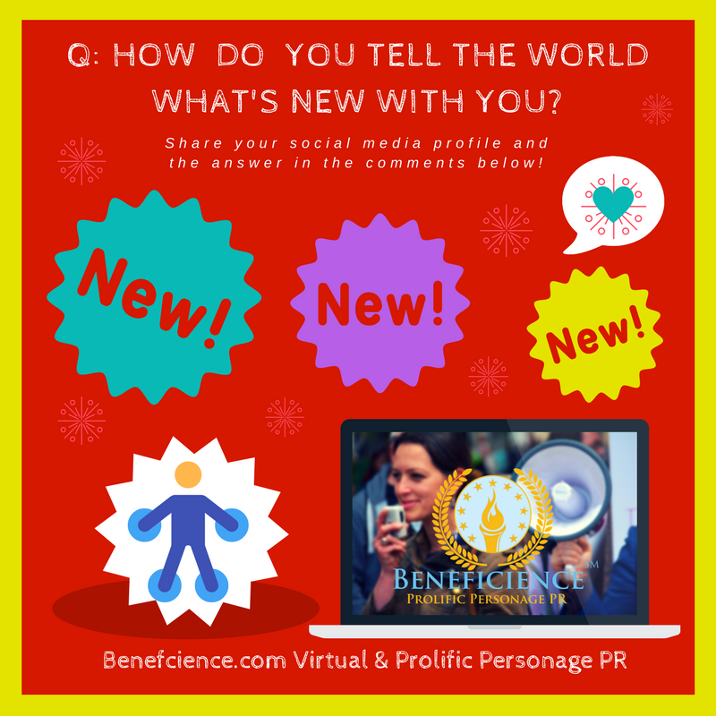 FaceBookingU's tweet photo. Its #MediaMonday Beneficience #VirtualPR? Q: How do you let your world know what's #new with you? #Commenbelow #int3words: https://t.co/Sn64XE1aet