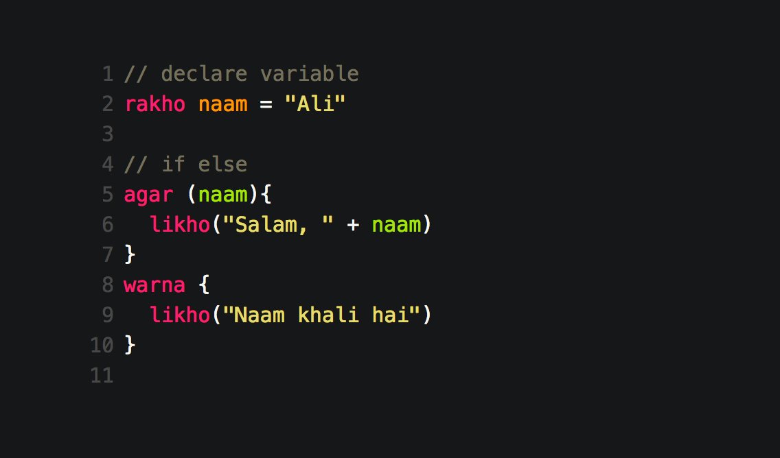 #Javascript in urdu? Well, Urdish: 
UrduScript! Get it at github.com/asadm/urduscri… by asadmemon.com/urduscript/