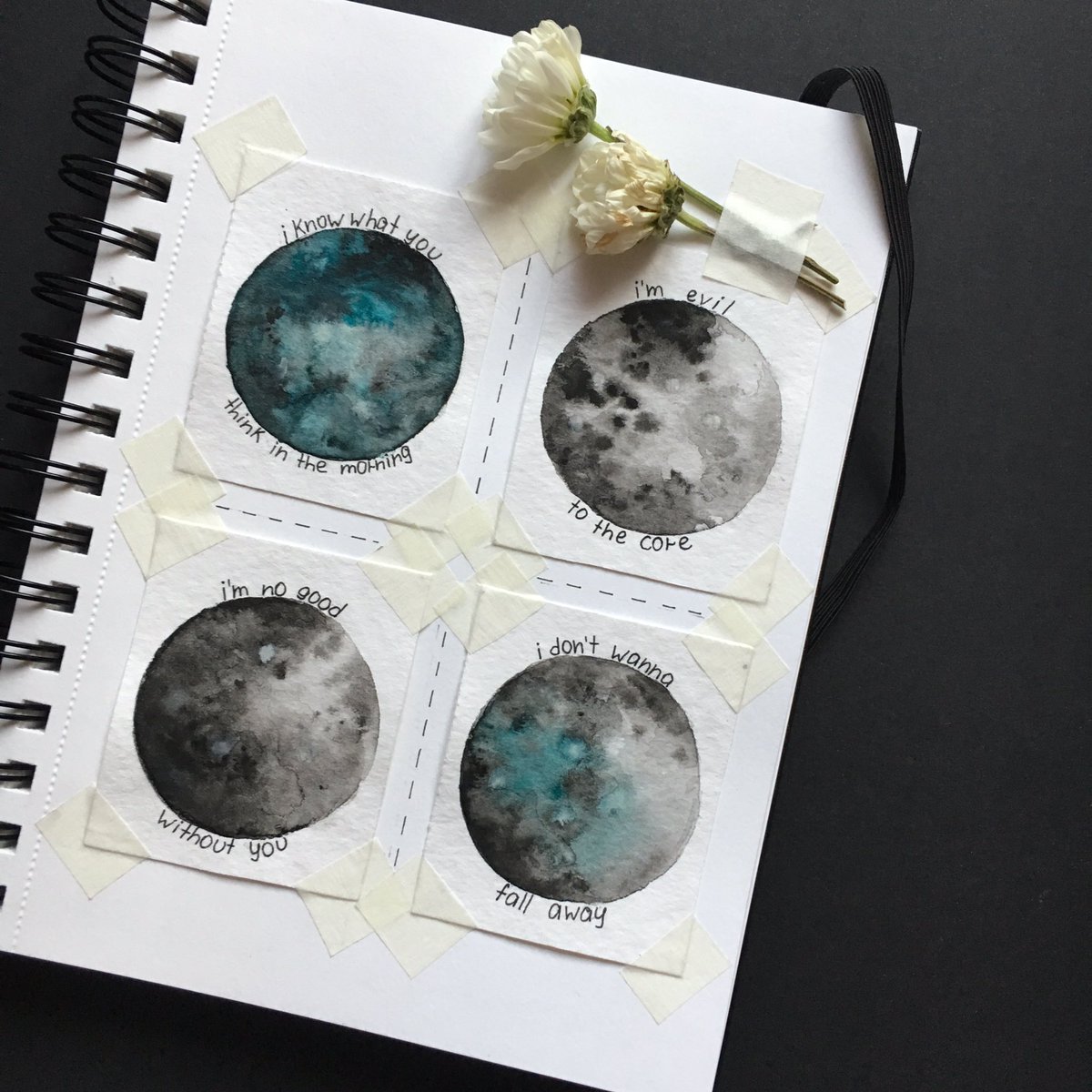 princessoffoodd's tweet photo. what about this lil thing🌑✨ some of my favorite @twentyonepilots lyrics 

#cliqueart #twentyonepilots https://t.co/xJ3uc7w7tR