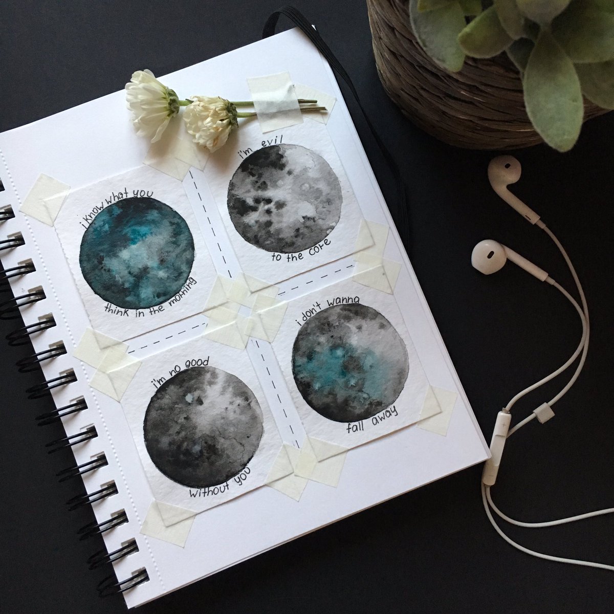 princessoffoodd's tweet photo. what about this lil thing🌑✨ some of my favorite @twentyonepilots lyrics 

#cliqueart #twentyonepilots https://t.co/xJ3uc7w7tR