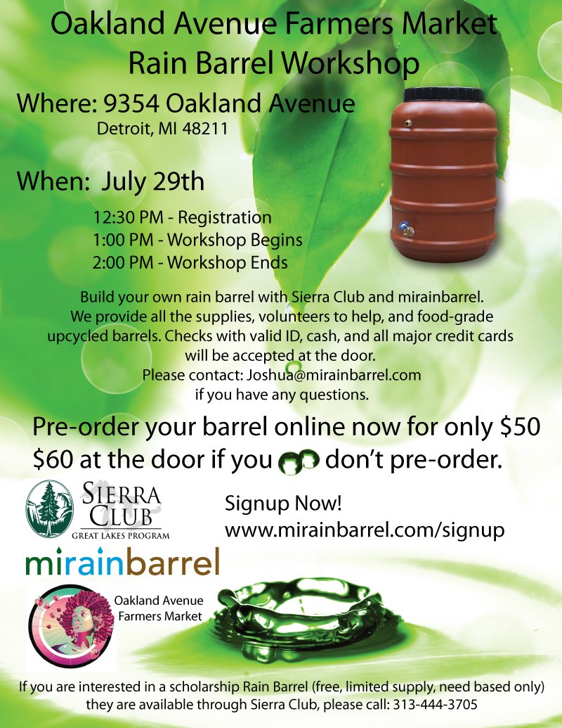 Join us for this week's Rain Barrel Workshop, Saturday, July 29th.