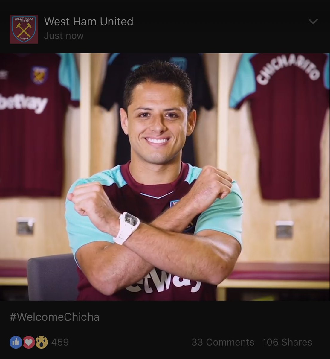ReyLaMadrid's tweet photo. West Ham just announced Chichaaariiitooooooooo https://t.co/CSoRZ3dwng