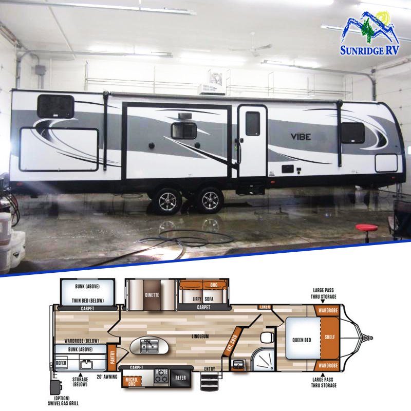 SunridgeRVs's tweet photo. You and your whole #family can explore #SK in comfort in the new 2018 Forest River RV Vibe 313BHS from Sunridge RV! ☀🌾 #gorving https://t.co/m8d4zn0MNL