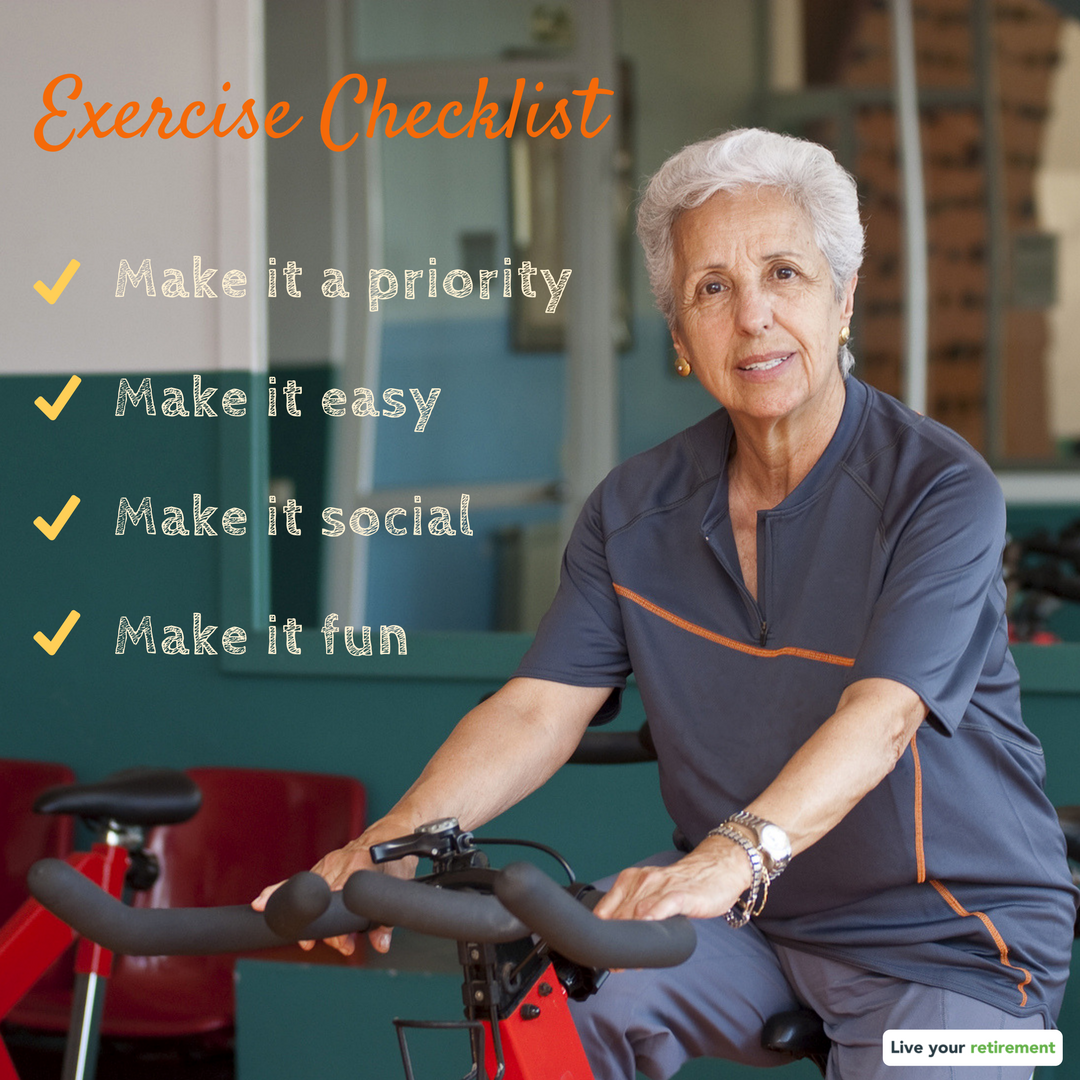 liveyretirement's tweet photo. If you're a #senior thinking of starting an #exercise routine, make sure you follow our checklist! 💪 #FitnessGoals #oldbutfit #elderlyhealth https://t.co/JqHR6VxkBU