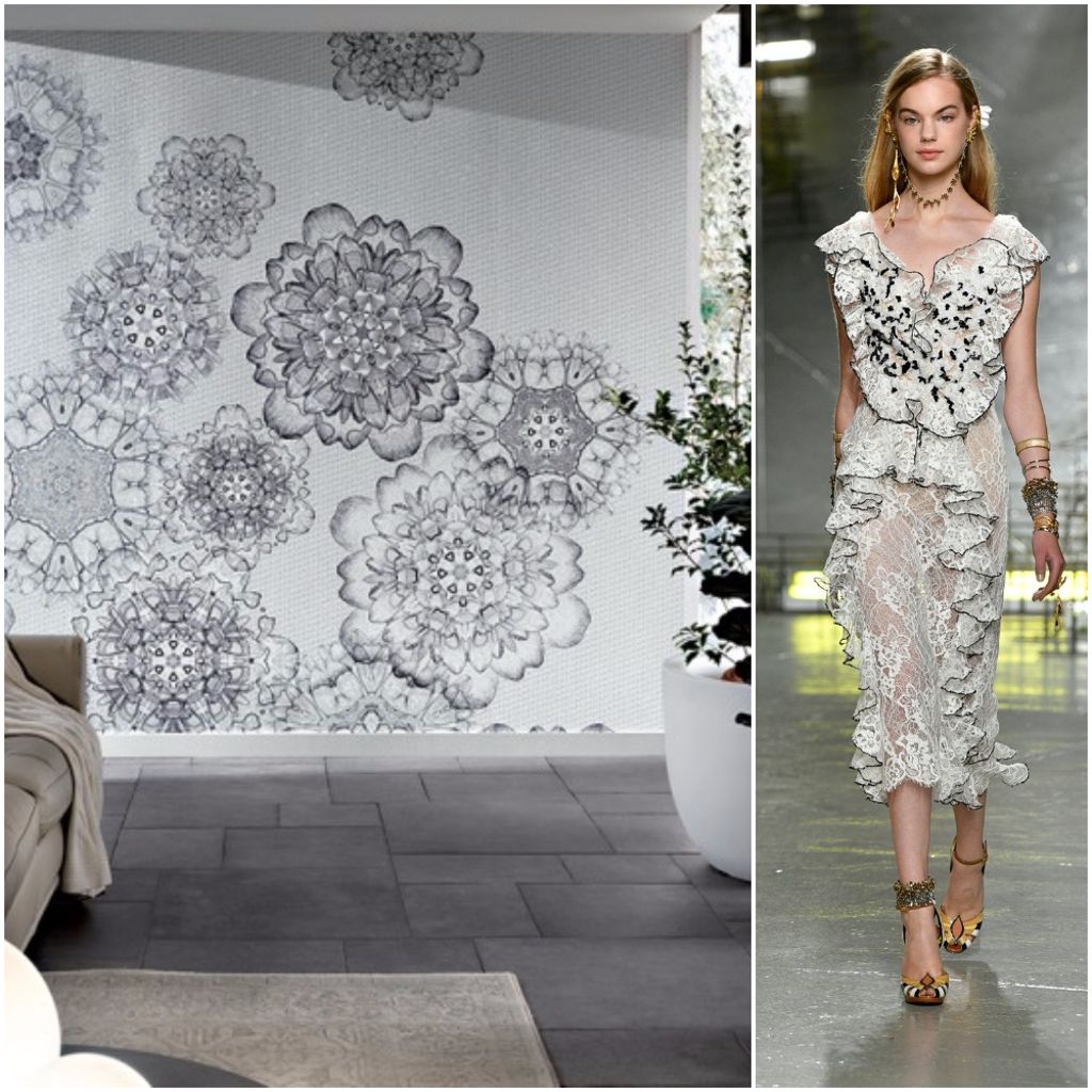 RichmondTile's tweet photo. Delicate, intricate and elegant. 
#30daysofFashionMeetsTile #rodarte #lafabbrica #floraldecor https://t.co/aEnm2Wci6z