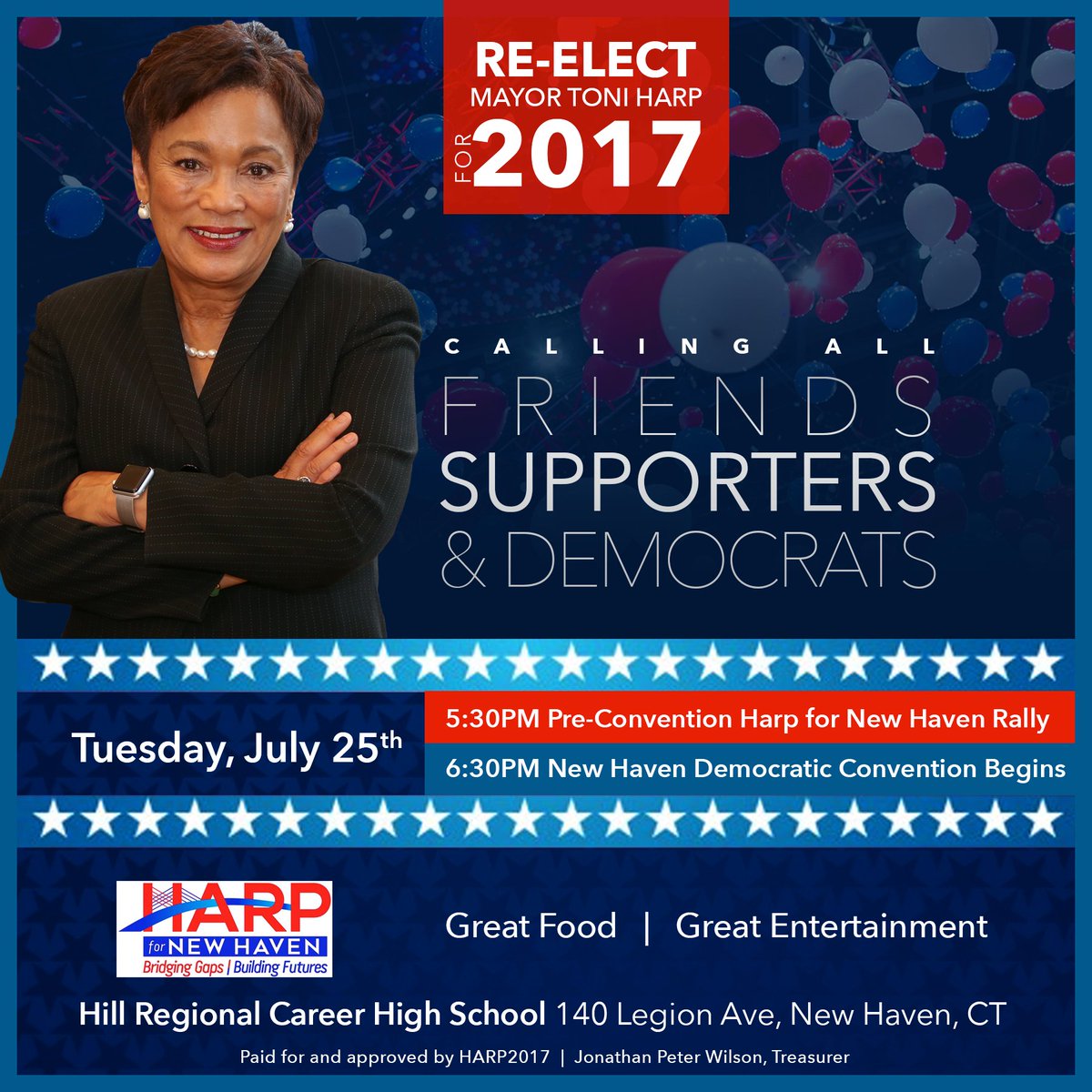 Mayor Toni Harp (@toninharp) on Twitter photo Don't forget to join us tomorrow at the DTC Nominating Convention at 5pm! Don't forget to join us tomorrow at the DTC Nominating Convention at 5pm!