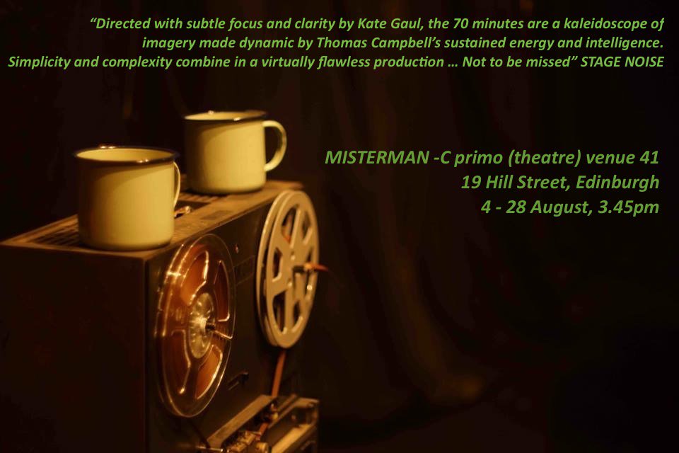 Mister_Man0's tweet photo. MISTERMAN Opens 4th August @Mister_Man0 @chrishislop @TommyOneHand #sirentheatreco @Cvenues #edfringe #cvenues #soloshow #australiantheatre https://t.co/LkyYOndbYA