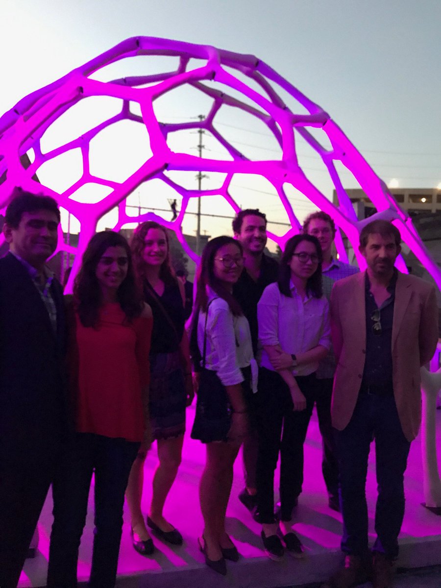 GregOtto_WPM's tweet photo. Exhibit of Mars Pavilion with some of our #LosAngeles team - a collaboration of @form_found and @WalterPMooreEng. https://t.co/fa9S8pqJ4C