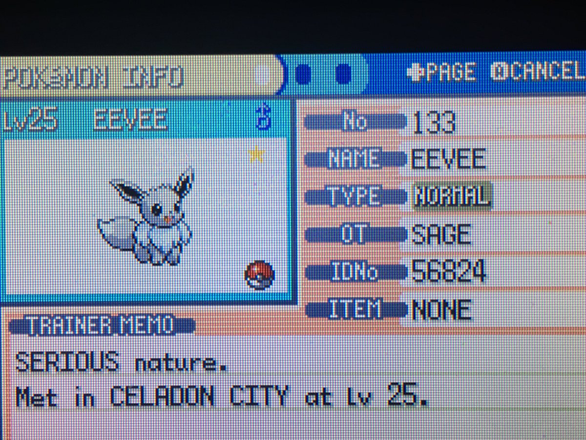 sagetheginger's tweet photo. ISHC #3: My first 3rd gen shiny goes to Eevee! 6845 SR's, 5 before I planned to stop for the night! https://t.co/iHEW9HsnxR