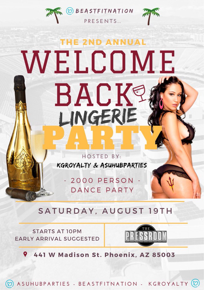 ASUHubparties's tweet image. Bringing Back the 2nd Annual Welcome Back Lingerie PARTY!!! 🎉🌴👯🍾🔥Presented by @BeastFitNation ‼️🍷

FAV/RT for all the Details! 🔑
