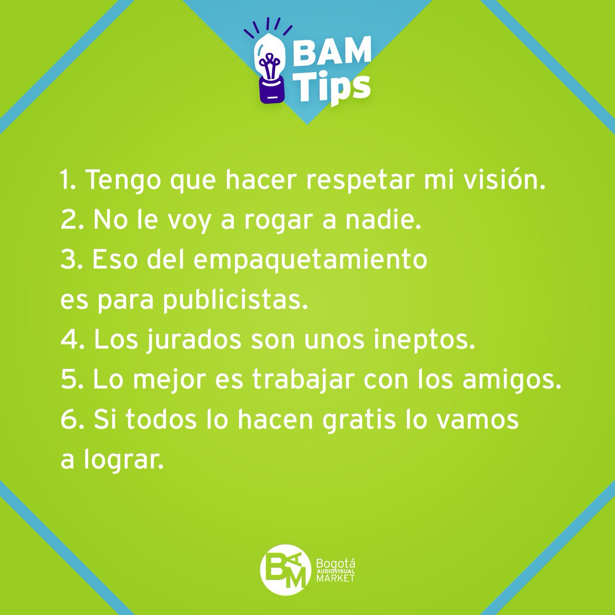 BAM_Bogota's tweet photo. #TalkLOVERS, ¿tomaron notas en los #BAMTalks? ¡O solo tomaron fotos! Aquí les dejamos los #BAMTips del primer Talk del #ModoBAM 2017. https://t.co/Mcdp0GcpcG