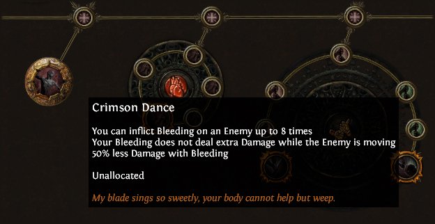 pathofexile's tweet photo. A new Keystone Passive in 3.0.0: Crimson Dance! https://t.co/vlwG5hvLsa