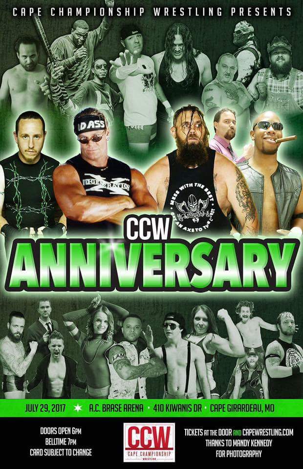 Saturday at 2pm I will be at Gaming Grounds in Cape Girardeau, MO signing autographs & will have @CCWrestling573 Tickets for #CCWAnniversary