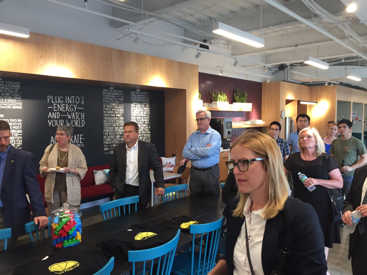 TheNextPGH's tweet photo. Mayor @billpeduto joins Councilman @danielgilman to welcome @Citrine_io to @CityPGH's @BakerySquarePgh. https://t.co/aBxksStTzs
