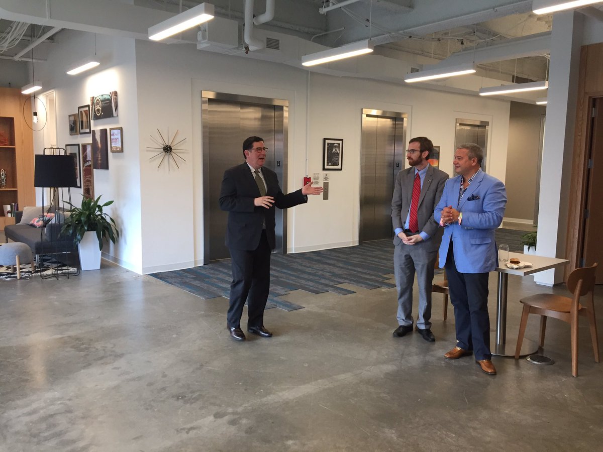 TheNextPGH's tweet photo. Mayor @billpeduto joins Councilman @danielgilman to welcome @Citrine_io to @CityPGH's @BakerySquarePgh. https://t.co/aBxksStTzs