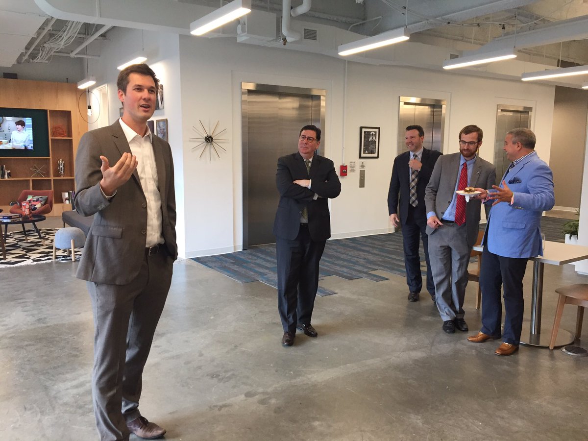 TheNextPGH's tweet photo. Mayor @billpeduto joins Councilman @danielgilman to welcome @Citrine_io to @CityPGH's @BakerySquarePgh. https://t.co/aBxksStTzs