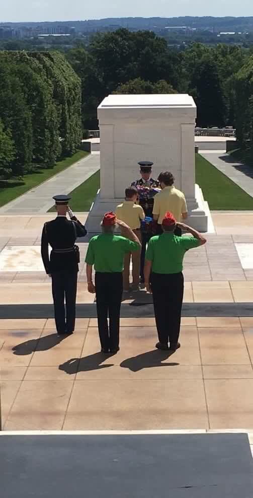 IowaBoysState's tweet photo. #BoysNation2017 Iowa Senators have toured around DC - Ethan L had the honor of placing the wreath at the Tomb of the Unknown Solider #IABS17 https://t.co/rdDbc66PnU