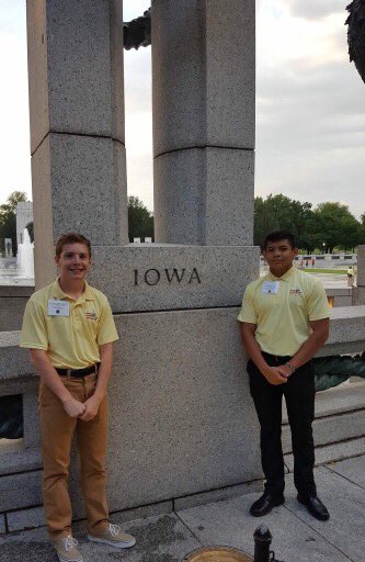 IowaBoysState's tweet photo. #BoysNation2017 Iowa Senators have toured around DC - Ethan L had the honor of placing the wreath at the Tomb of the Unknown Solider #IABS17 https://t.co/rdDbc66PnU
