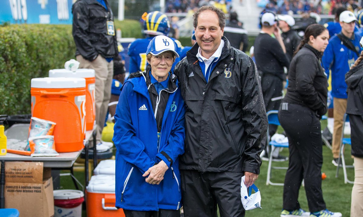 UDBlueHens's tweet photo. Sad news to report. Former #BlueHens "Nurse Mary" Zagar passed away this AM. She was a friend, mentor, adopted mom. https://t.co/0bWqE56eBR https://t.co/Xh4bMIqrjT