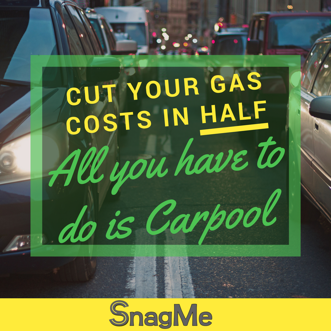 snagmeapp's tweet image. Cut your ⛽️  costs in half and save 💰! 
All you have to do is #Carpool 🚗
#SnagMe #CarpoolingMadeEasy