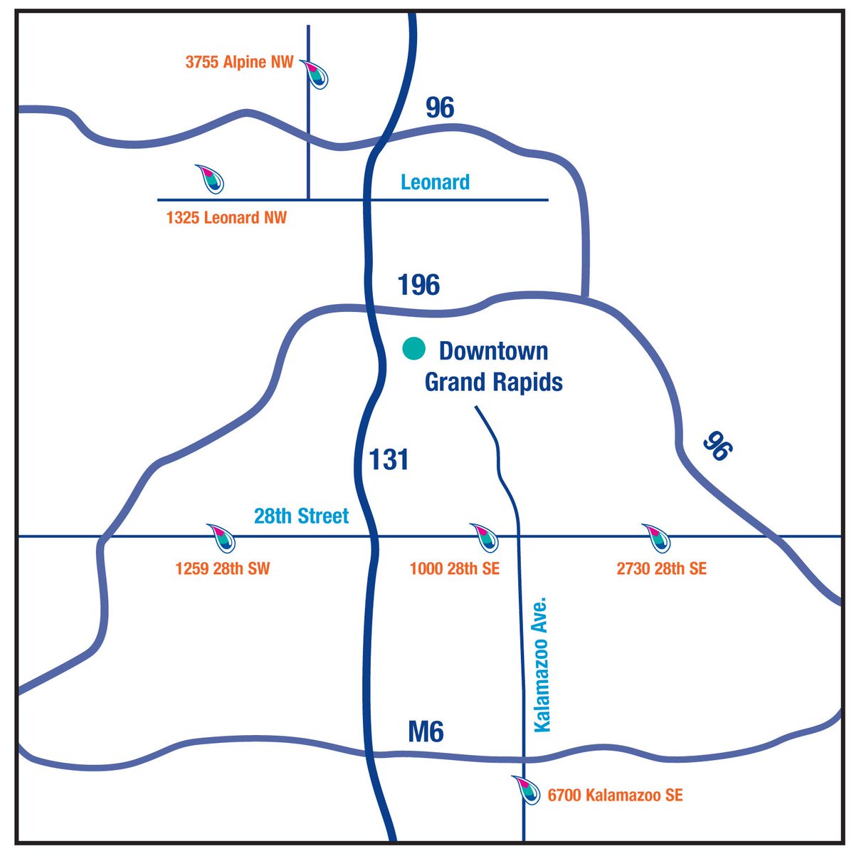 Did you just drive by a Southland Auto Wash? No problem. With six locations, another location is just around the corner.