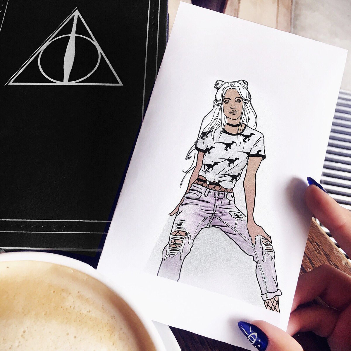 annaturowska's tweet photo. Print out version 😋 #HipsterDaenerys #WhiteHairDontCare #StreetStyle #Illustration #Targaryen #MondayMotivation https://t.co/zPcHqATmqE