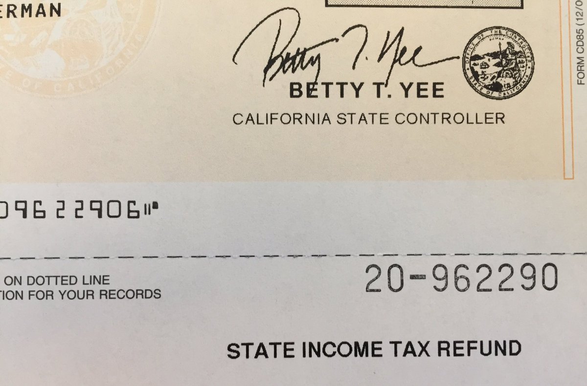 California Tax Rebate Check