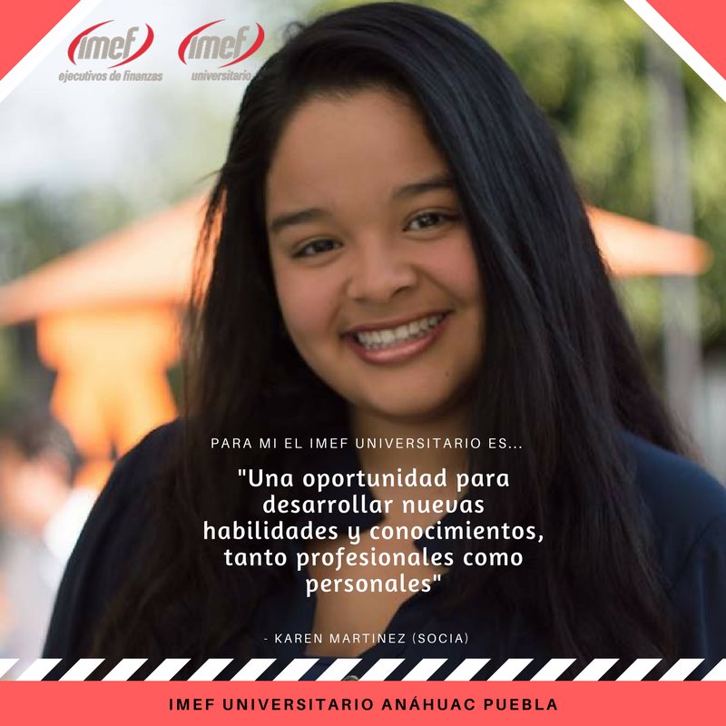IMEFUAP's tweet photo. Nuestra estimada socia @karenMr__ , nos cuenta que significa el IMEFU para ella.

#SoyMexicano
#SoyAgenteDeCambio
#SoyIMEFUniversitario https://t.co/QkKYMbq5tx