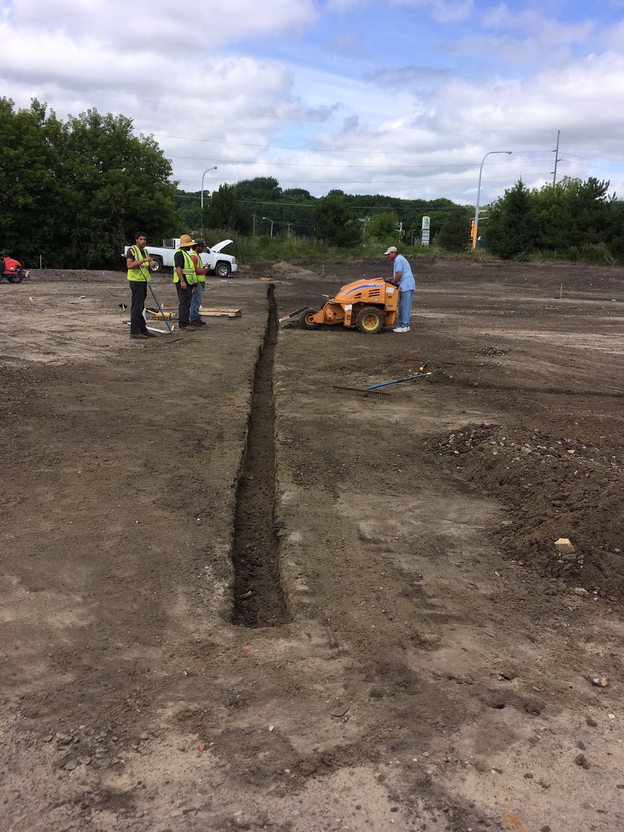 nicholasfolk's tweet photo. Mainline fusion, tee draintile begins, XGD continues and my staff started planting screening trees, oh and Gift of Life outing at noon #busy https://t.co/V5wW2RsHwK