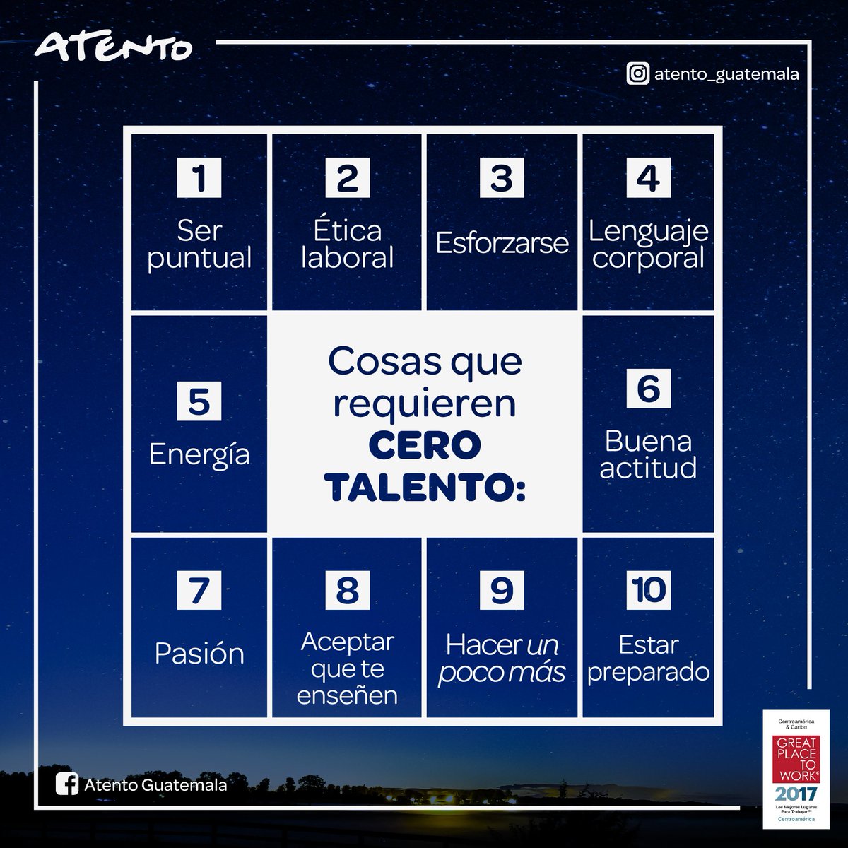 TalentoAtentoGT's tweet photo. ¡Todo es cuestión de actitud! 😉 https://t.co/hxqw1zuH2f