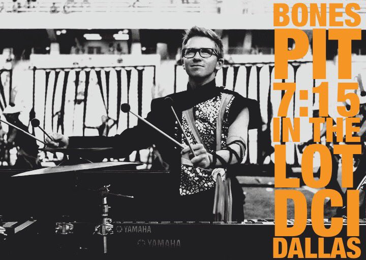 BonesPit's tweet photo. Catch our last performance in Texas tonight at DCI Dallas! We're hitting the Lot at 7:15. See you there!

#BonesPit17 ✠ #Enigma https://t.co/xnOiv3xk1I