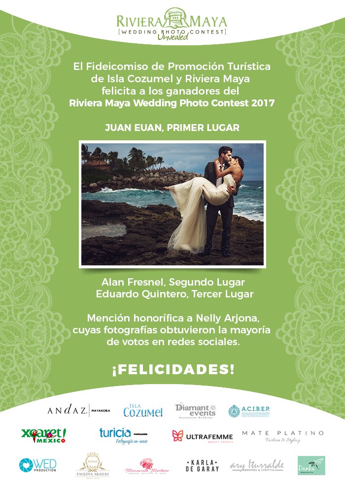 Compartimos con ustedes la foto ganadora del #RMWeddingPC17, felicitamos a todos los participantes por su trabajo y dedicación. 📷👰🤵👏